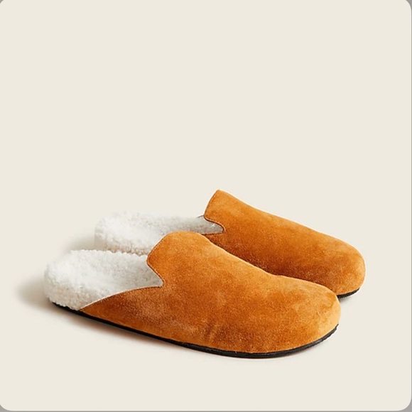 J. Crew NWT Pacific Sherpa-Lined Suede Clogs - Picture 1 of 2